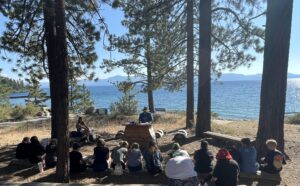 mass at the lake